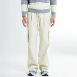Pants-SPAO Men Cargo Wide Pants SPTCE49C02 Beige