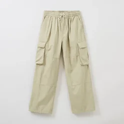 Pants-SPAO Men Cargo Wide Pants SPTCE49C02 Cream