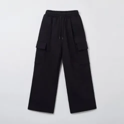 Pants-SPAO Men Cargo Wide Sweat Pants SPMTE4TC13 Melange Gray