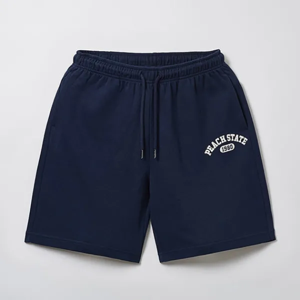 Pants-SPAO Men Knit Shorts SPMTE37C41 Navy