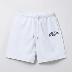Pants-SPAO Men Knit Shorts SPMTE37C41 Light Melange Grey