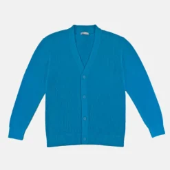 Cardigans L Sweaters-SPAO Men Long Sleeve Cardigan SPLCE38C03 Blue