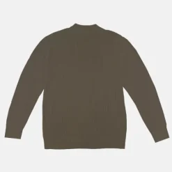 Cardigans L Sweaters-SPAO Men Long Sleeve Cardigan SPLCE38C03 Dark Khaki