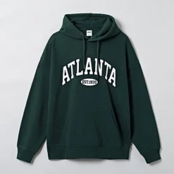Hoodies L Pullovers-SPAO Men Long Sleeve Graphic Hoodie SPMHE11C41