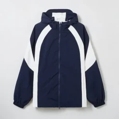 Jackets-SPAO Men Long Sleeve Hood Windbreaker SPJJE49C25 Navy
