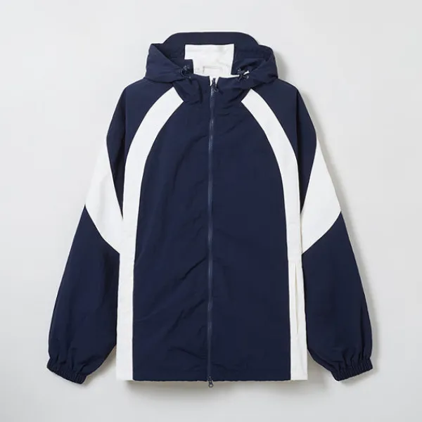 Jackets-SPAO Men Long Sleeve Hood Windbreaker SPJJE49C25 Navy