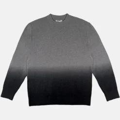 T-Shirt-SPAO Men Long Sleeve Knit Pullover SPLCE39C02 Dark Grey