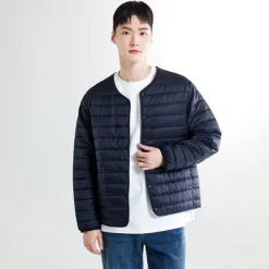 Jackets-SPAO Men Long Sleeve Padding Jacket SPJPE4TC04 Grey