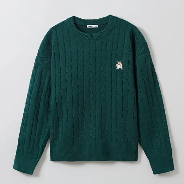 Cardigans L Sweaters-SPAO Men Long Sleeve Woodie Pullover SPKWE12C51