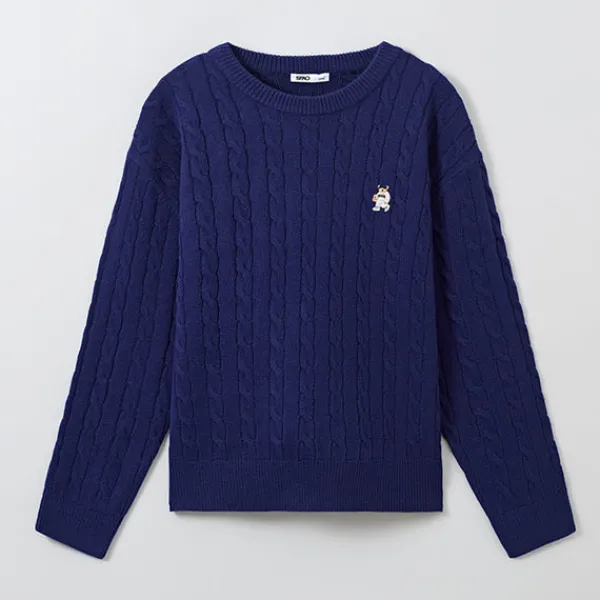 Cardigans L Sweaters-SPAO Men Long Sleeve Woodie Pullover SPKWE12C51