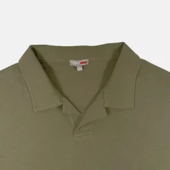 T-Shirt-SPAO Men Short Sleeve Polo Tee SPLCE38C02 Dark Khaki