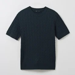 Hoodies L Pullovers-SPAO Men Short Sleeve Pullover SPKWE25C03 Hunter