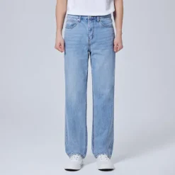 Pants-SPAO Men Straight Denim SPTJE25C41 Light Indigo