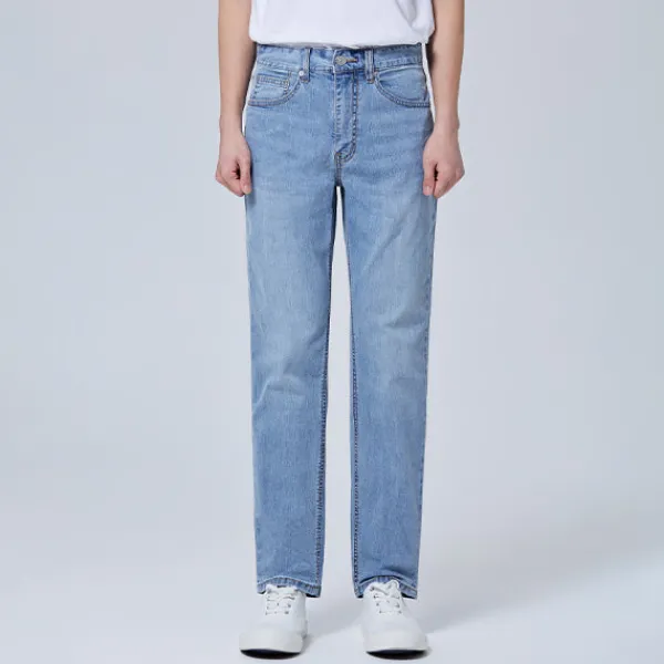Pants|Denim Pants-SPAO Men Tapered Denim SPTJE25C21 Light Indigo