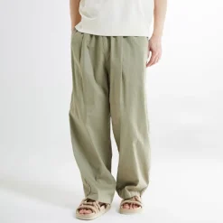 Pants-SPAO Men Wide Banding Pants SPTCE37C01 Khaki