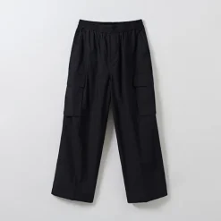 Pants-SPAO Men Wide Cargo Pants SPTCE37C02 Black