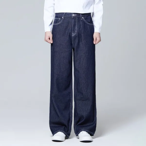 Denim Pants-SPAO MEN Wide Denim Pants SPTJE23C52