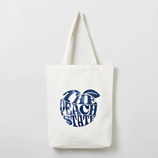 Accessories-SPAO Unisex Graphic Eco Bag SPAKEA9A54 Navy
