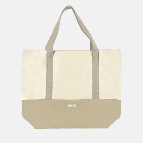 Accessories-SPAO Unisex Tote Bag SPLCE38A01 Beige