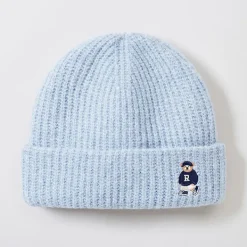 Accessories-SPAO Unisex Woodie Beanie SPACE4TA51 Light Blue