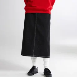 Shorts L Skirts-SPAO Women Denim Long Skirt SPWJE23G01