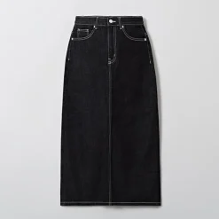 Shorts L Skirts-SPAO Women Denim Long Skirt SPWJE23G01