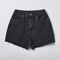 Shorts L Skirts-SPAO Women Denim Shorts SPTNE37G01 Dark Grey