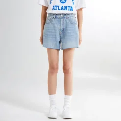 Shorts L Skirts-SPAO Women Denim Shorts SPTNE37G01 Light Indigo
