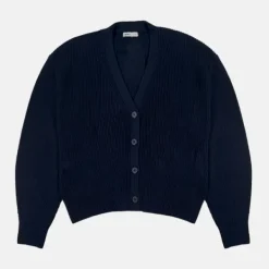 Cardigans L Sweaters-SPAO Women Long Sleeve Cardigan SPLCE38G04 Dark Blue