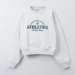 T-Shirt-SPAO Women Long Sleeve Crop Pullover SPMWD4TG01