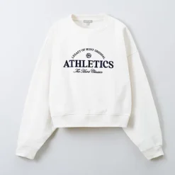 T-Shirt-SPAO Women Long Sleeve Crop Pullover SPMWD4TG01