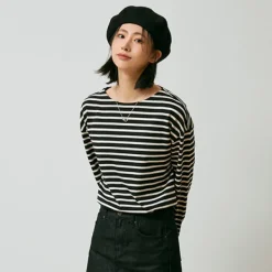 T-Shirt-SPAO Women Long Sleeve Stripe Tee SPLSD23U02