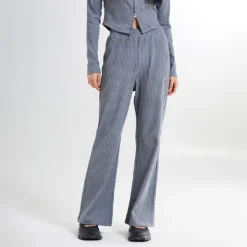 Pants-SPAO Women Semi Boot Cut Pants SPMTE37G02 Grey