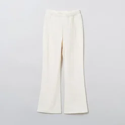 Pants-SPAO Women Semi Boot Cut Pants SPMTE37G02 Cream