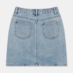 Shorts L Skirts-SPAO Women Short Denim Skirt SPWJC38G92