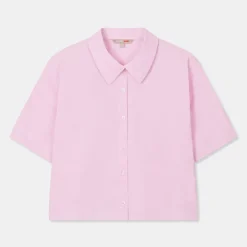 Shirts L Blouses-SPAO Women Short Sleeve Crop Shirt SPYWD25G01