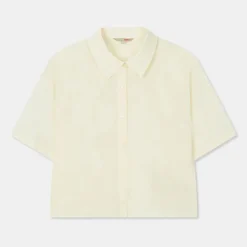 Shirts L Blouses-SPAO Women Short Sleeve Crop Shirt SPYWD25G01