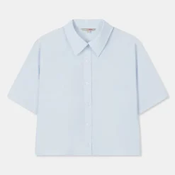 Shirts L Blouses-SPAO Women Short Sleeve Crop Shirt SPYWD25G01