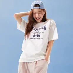 T-Shirt-SPAO Women Short Sleeve Graphic Tee SPRPD37G10