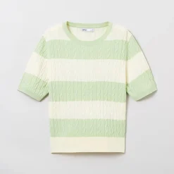 Hoodies L Pullovers-SPAO Women Short Sleeve Pullover SPKWE25G06 Mint