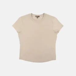 T-Shirt-SPAO Women Short Sleeve Tshirt SPLCE38G01 Khaki