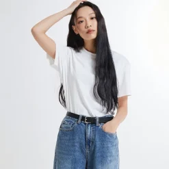 T-Shirt-SPAO Women Short Sleeve T-Shirt SPRWE24G15 White