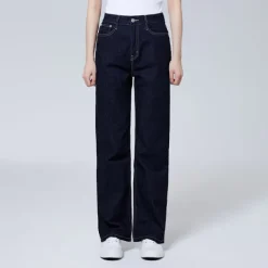 Pants|Denim Pants-SPAO Women Straight Denim SPTJE25G31 Navy
