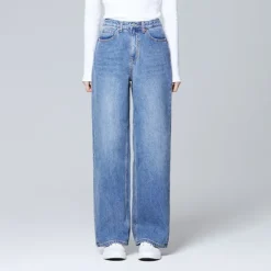 Denim Pants-SPAO WOMEN Wide Denim Pants SPTJEA9G51